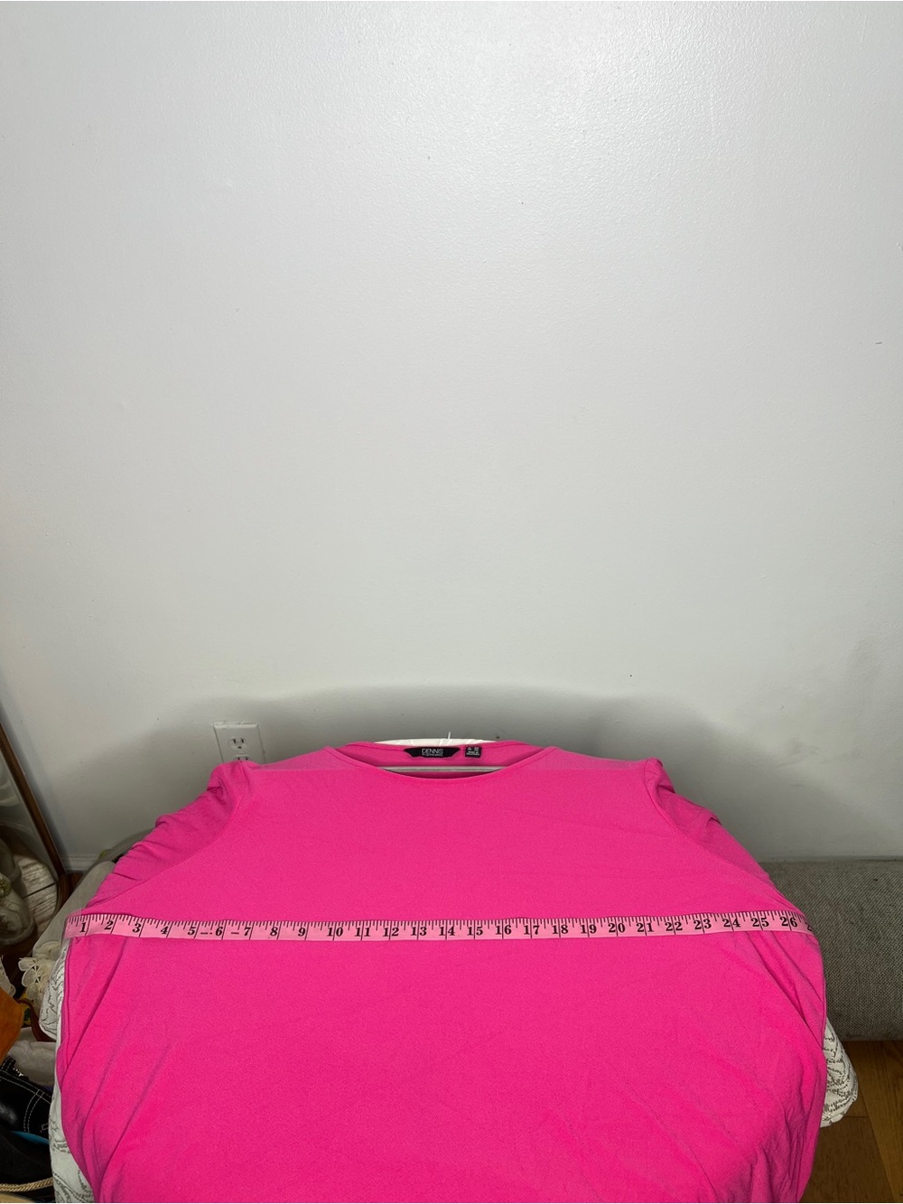 dennis basso Hot Pink Lace-Sleeve Tunic Top - Picture 5 of 7